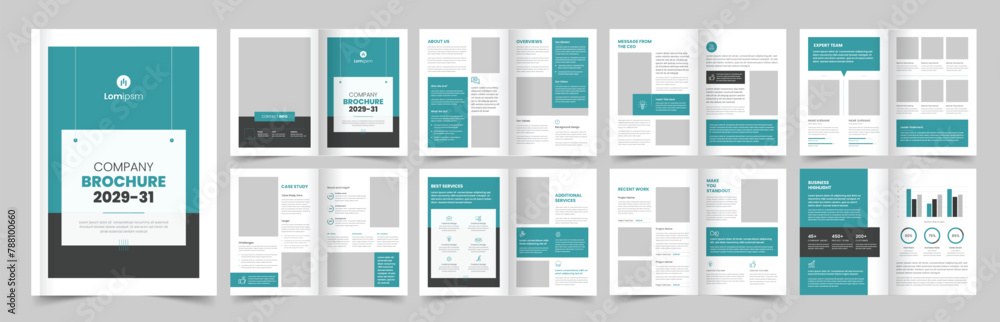 Corporate Business Brochure, Annual Report, Modern Brochure, A4 Template 