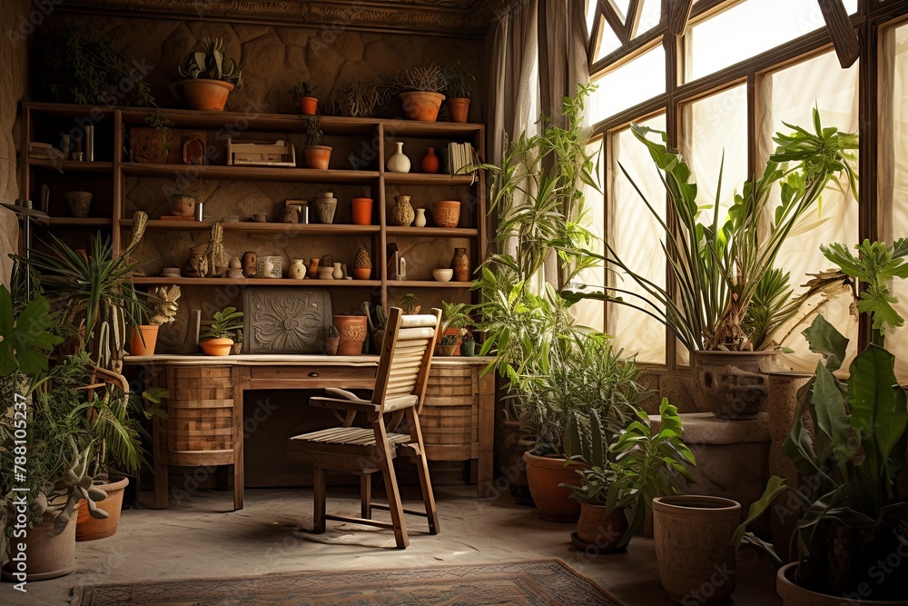 Desert Nomad Interior: Plant-Filled Oasis with Earthy Inspirations