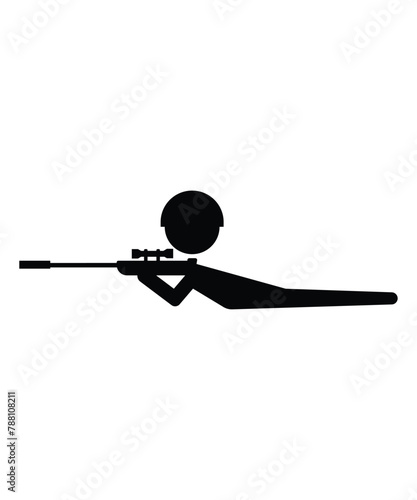 sniper icon, vector best flat icon.