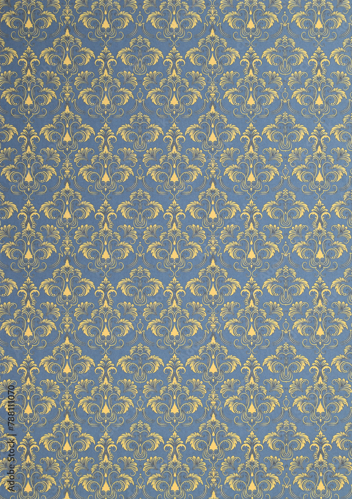 Old wallpaper on the wall. Old wallpaper for texture or background. Old wallpaper on the wall. Old wallpaper for texture or background.