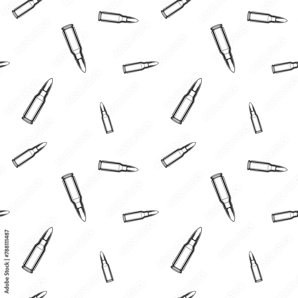 Repeated black and white chrome bullets, seamless pattern background or wallpaper. Repeated black and white chrome bullets, seamless pattern background or wallpaper.