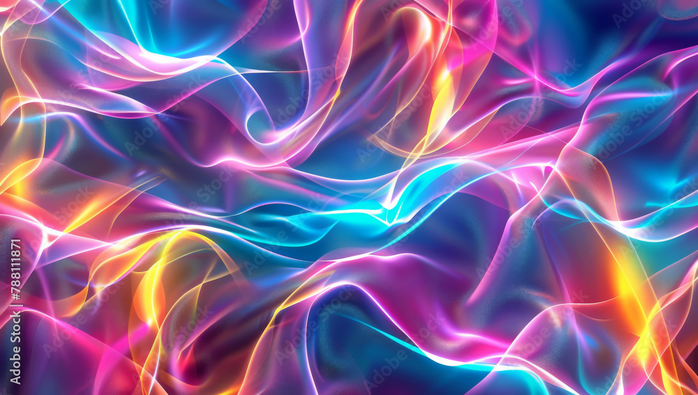 Abstract, wallpaper and art of 3d texture, glow and illustration isolated on a black background. Pattern, flow and iridescent with gradient of motion, neon or color of creative graphic on backdrop Abstract, wallpaper and art of 3d texture, glow and illustration isolated on a black background. Pattern, flow and iridescent with gradient of motion, neon or color of creative graphic on backdrop