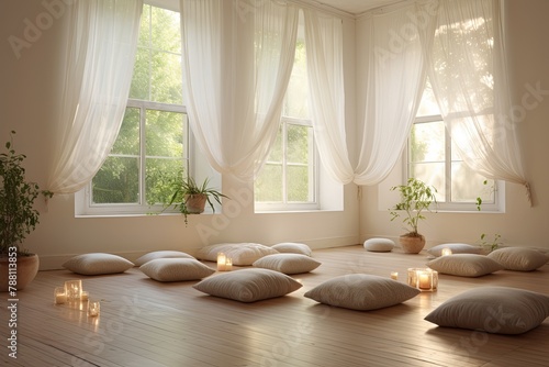 Tranquil Haven: Yoga Room Inspirations with Calming Colors and Serene Ambiance