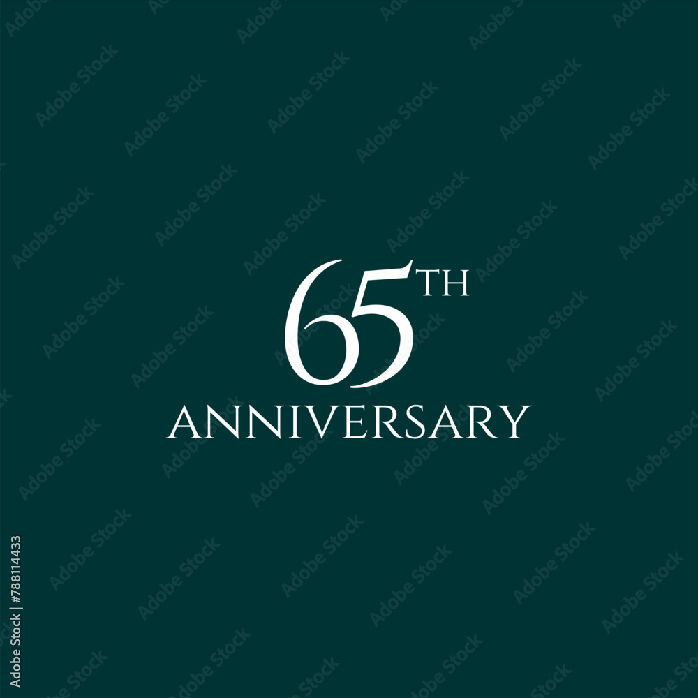 Fototapeta premium 65th logo design, 65th anniversary logo design, vector, symbol, icon