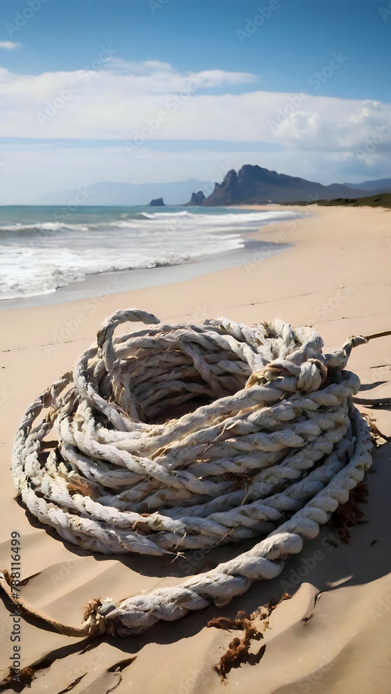 rope on the beach
