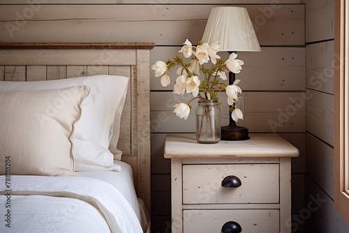 Wooden Nightstand: Quaint Cottage Bedroom Ideas - A Practical Piece