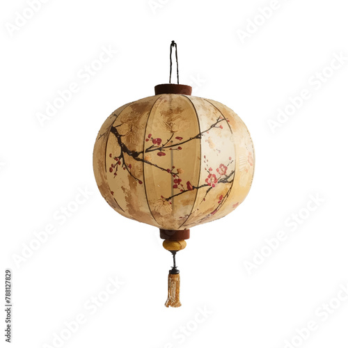 Ancient Chinese lanterns on a white background