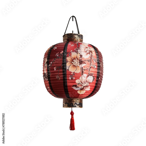 Ancient Chinese lanterns on a white background