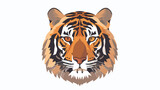 Tiger face portrait. Wild cats head icon. Predators 
