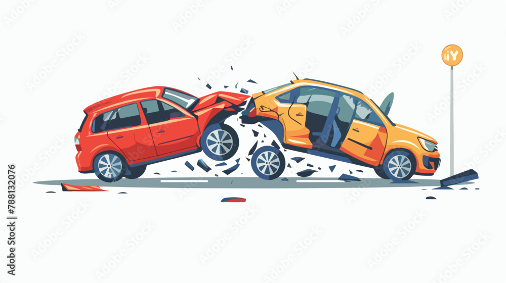 Traffic or motor vehicle accident or car crash 