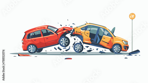 Traffic or motor vehicle accident or car crash 