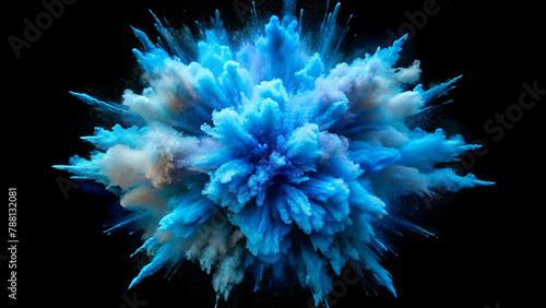 blue explosion smoke 