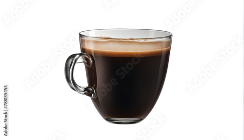 Ai generated black coffee honey lemon isolated on a white background.Suitable for use as images in designs. 