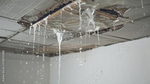 Leaking suspended ceiling