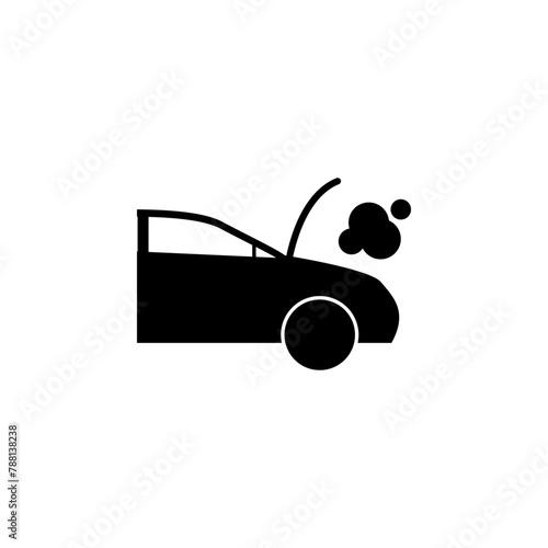 Car Crash Accident flat vector icon. Simple solid symbol isolated on white background