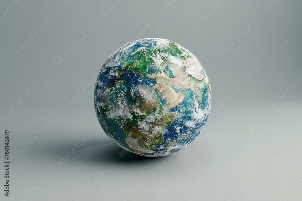 Earth day globe on neutral background Earth day globe on neutral background