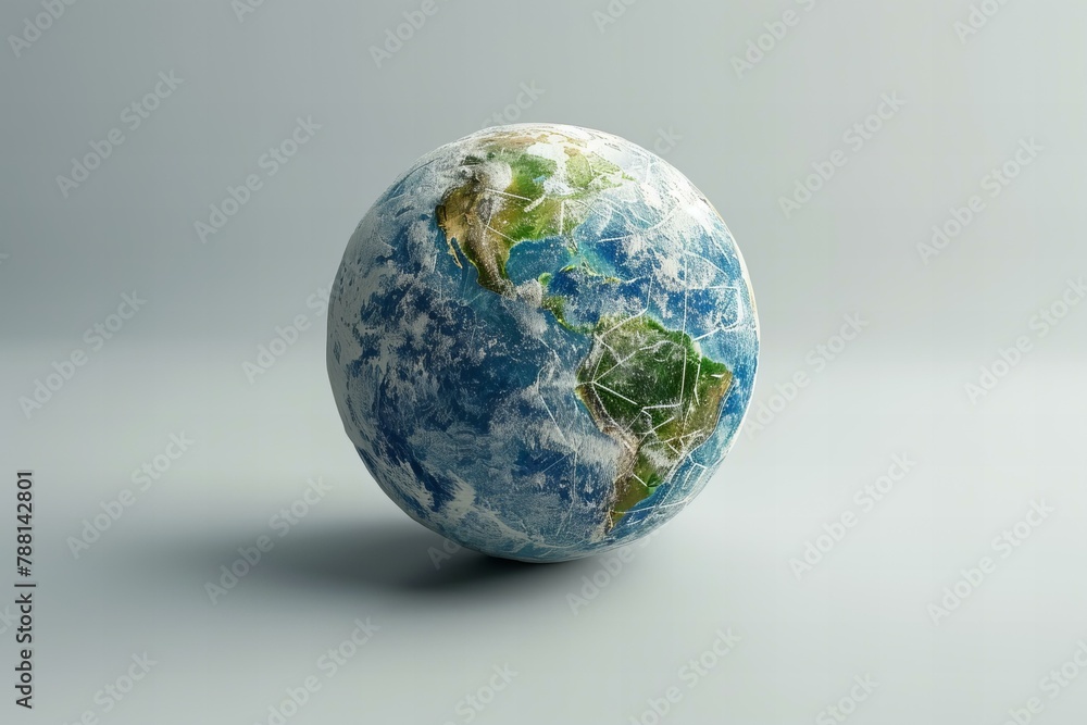 Fototapeta premium Earth day globe on neutral background