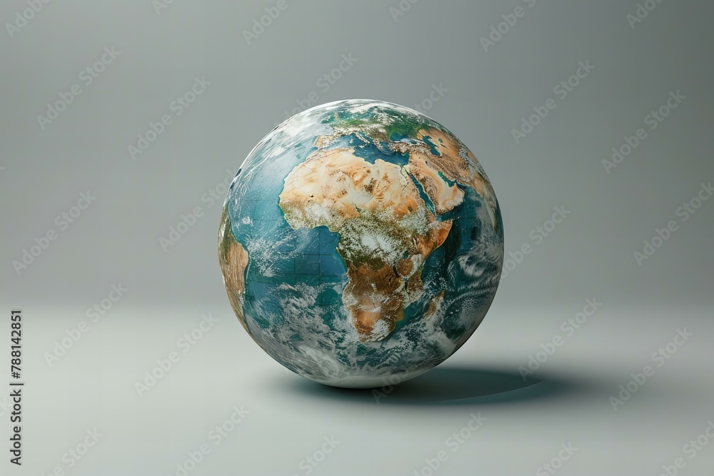 Earth day globe on neutral background Earth day globe on neutral background
