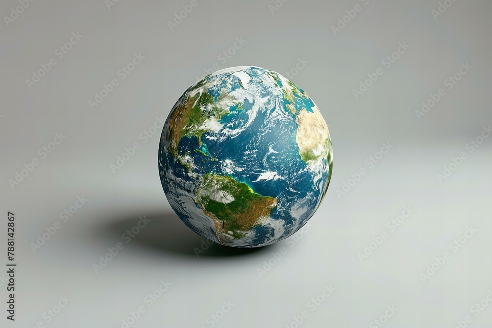 Fototapeta premium Earth day globe on neutral background
