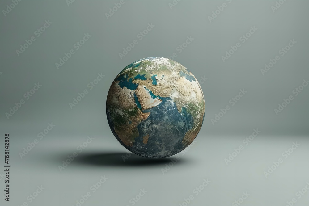 Earth day globe on neutral background Earth day globe on neutral background