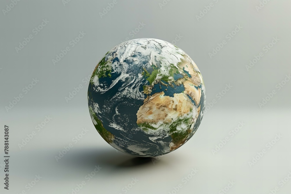 Earth day globe on neutral background