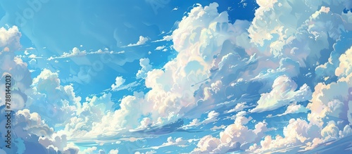 Clouds floating in the blue sky