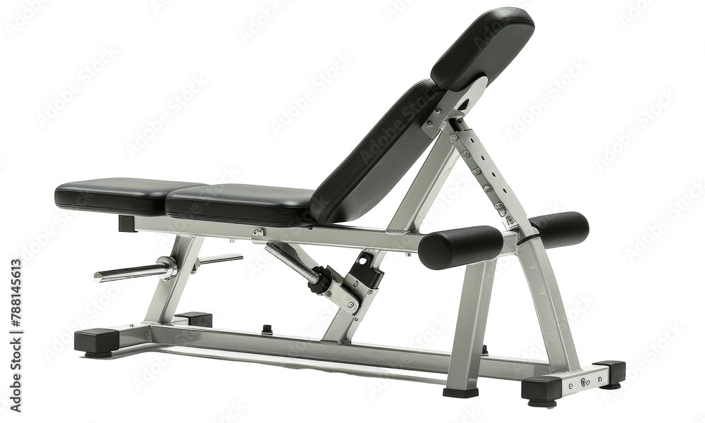 Adjustable weight bench in a fitness center for strength training exercises during a bright morning workout session Adjustable weight bench in a fitness center for strength training exercises during a bright morning workout session
