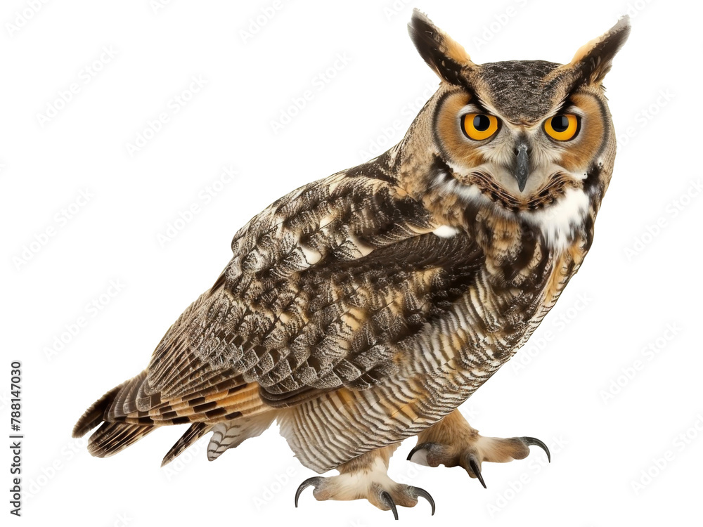 horned owl isolated on a transparent background. PNG horned owl isolated on a transparent background. PNG