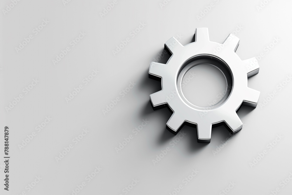 Gear icon with place for your text on white background Gear icon with place for your text on white background