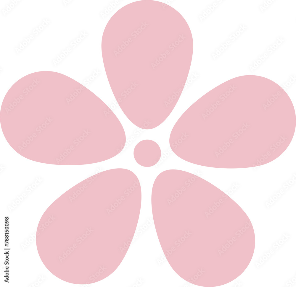 Cherry Blossom Icon image. Suitable for mobile application on transparent, png. cherry blossom. pink sakura flower