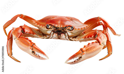 red crab isolated on a transparent background. PNG