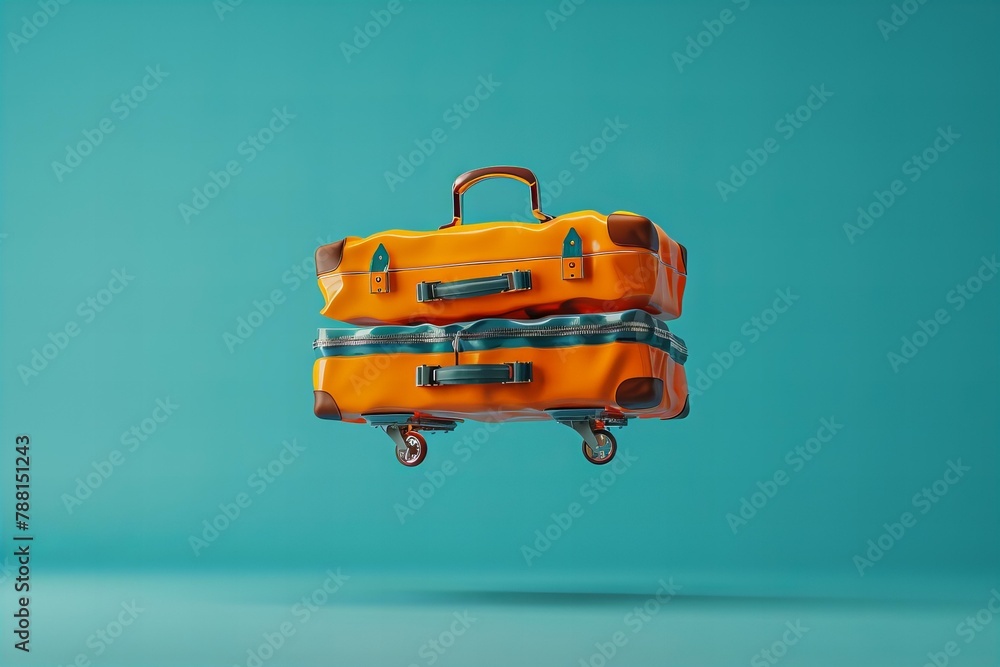 Suitcase on colorful background Suitcase on colorful background
