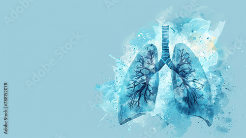 World Asthma Day. Awareness Day.  lung icon. Annual health prevention day concept for banner, poster, card and background design. Asthma day creative poster, banner design. photo