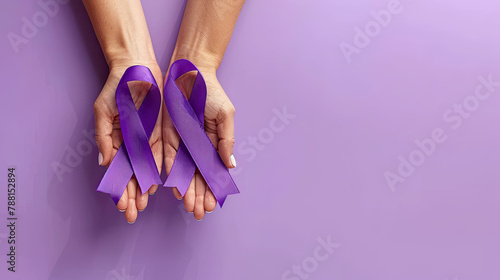 World Lupus Day Design, with purple ribbon watercolor art for chronic autoimmunity awareness Disease prevention vector template for banner, card, background.