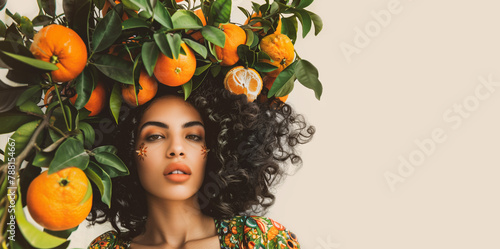 Girl with tangerine hairstyle