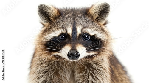 Close up of a raccoon standing against background. © Nazia