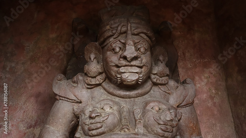The Unique Sculpture, Sculpture of RudraShiva, on eof the Form of Lord Shiva, Devrani-Jethani Temple, Tala, Chhattisgarh, India. photo