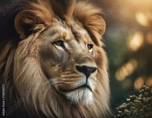 portrait of a lion wild  mane  wildlife  king  zoo  nature  mammal  carnivore