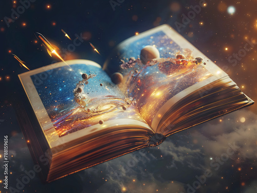 world book day design - A magic sci-fy book