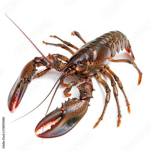 Photo of Crayfish isolated on white background
