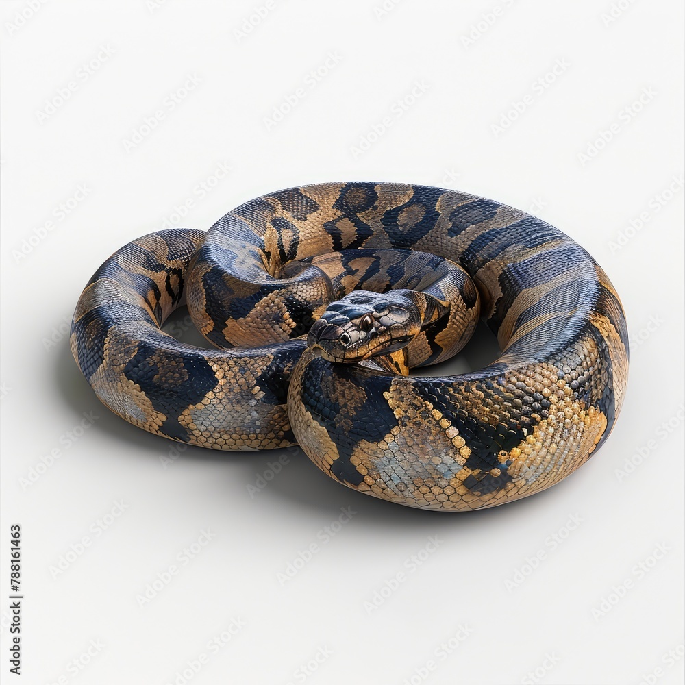 Photo of Anaconda isolated on white background Photo of Anaconda isolated on white background