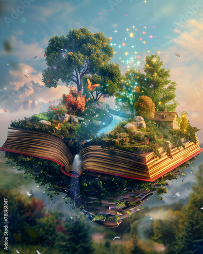 world book day design - A magic fairy book © Orkidia