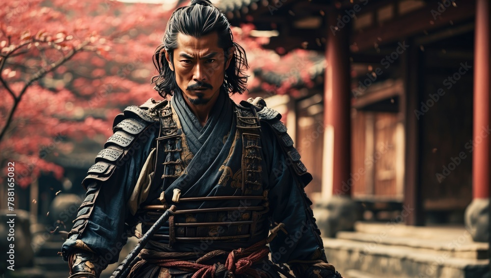 Samurai, photorealistic style