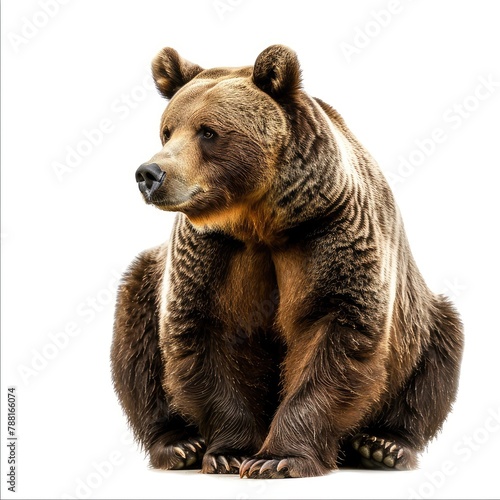 Wallpaper Mural Photo of Bear isolated on white background Torontodigital.ca