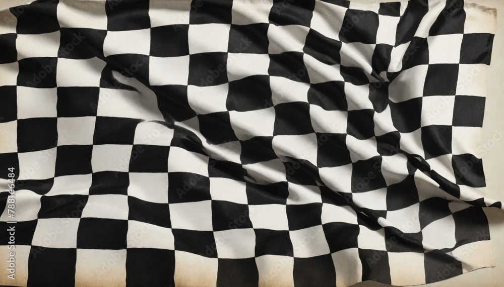 Obraz premium Victory Flag in Motor Racing, Watercolor