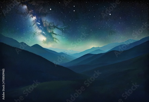 Wallpaper Mural Celestial Dreams: A Stunning Night Sky Illustration Torontodigital.ca