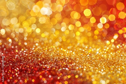 Abstract gradient bokeh in yellow, orange, and red lights ideal for background use