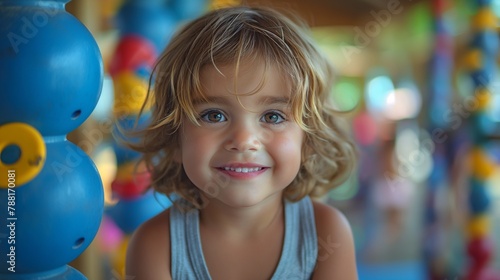 child with balloons