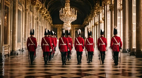 Royal soldiers in the royal palace. photo