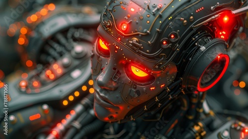 cyborg. robot with man